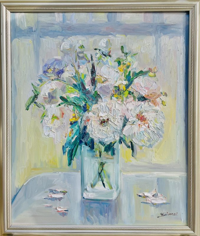 A Vase Of Quiet Joy Oil On Canvas 18X24